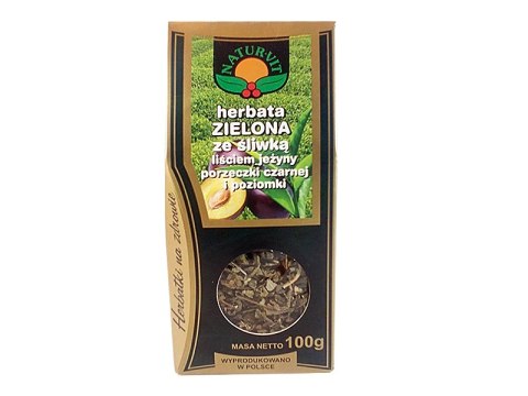 HERBATA ZIELONA ZE ŚLIWKĄ LIŚCIEM JEŻYNY PORZECZKI HERBATA ZIELONA ZE ŚLIWKĄ LIŚCIEM JEŻYNY PORZECZKI