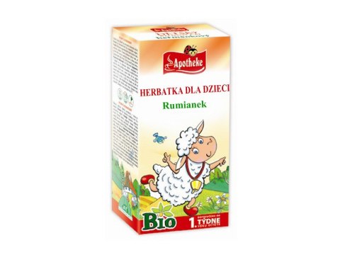 HERBATKA DLA DZIECI - RUMIANKOWA PO 4 MIESIĄCU BIO (20 x 1 g) 20 g - APOTHEKE HERBATKA DLA DZIECI - RUMIANKOWA PO 4 MIESIĄCU BIO (20 x 1 g) 20 g - APOTHEKE