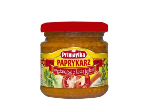 PAPRYKARZ WEGAŃSKI Z KASZĄ JAGLANĄ BEZGLUTENOWY 160 g - PRIMAVIKA PAPRYKARZ WEGAŃSKI Z KASZĄ JAGLANĄ BEZGLUTENOWY 160 g - PRIMAVIKA