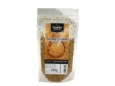 SIEMIĘ LNIANE LEN ZŁOTY ZŁOCISTY 250g Swojska Piwniczka SIEMIĘ LNIANE LEN ZŁOTY ZŁOCISTY 250g Swojska Piwniczka