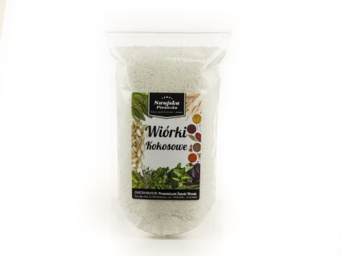 WIÓRKI KOKOSOWE bez siarki naturalne 250g Swojska Piwniczka WIÓRKI KOKOSOWE bez siarki naturalne 250g Swojska Piwniczka