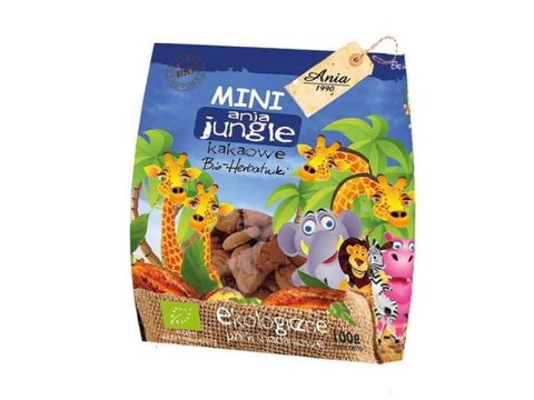 CIASTKA KAKAOWE MINI JUNGLE BIO 100 g - BIO ANIA CIASTKA KAKAOWE MINI JUNGLE BIO 100 g - BIO ANIA