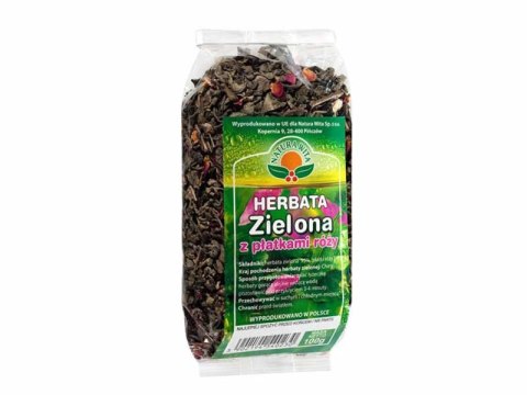 HERBATA ZIELONA Z PŁATKAMI RÓŻY 100G NATURA WITA HERBATA ZIELONA Z PŁATKAMI RÓŻY 100G NATURA WITA