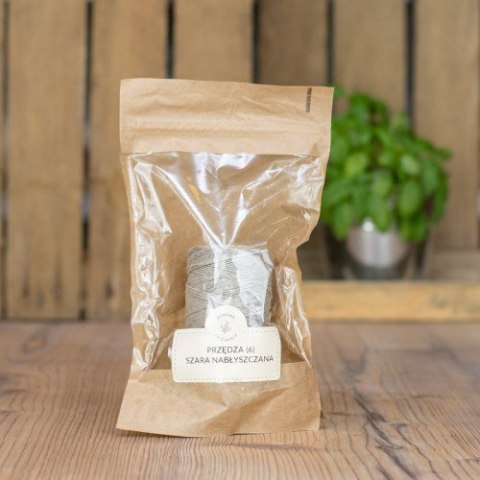 Przędza wędliniarska (dratwa, sznurek, szpagat, nici) nr 6, szara, nabłyszczana, 100g Przędza wędliniarska (dratwa, sznurek, szpagat, nici) nr 6, szara, nabłyszczana, 100g