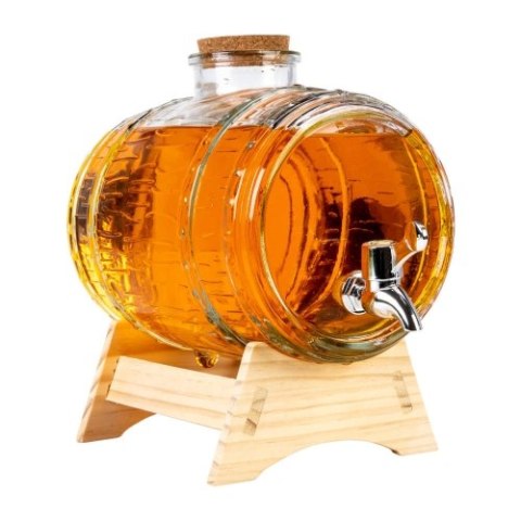 Beczułka 1,5L szklana z kranem na wódkę, bimber, na wesele Beczułka 1,5L szklana z kranem na wódkę, bimber, na wesele