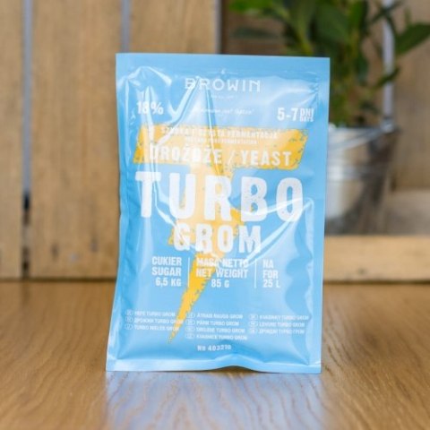 Drożdże gorzelnicze, do bimbru GROM TURBO 5-7dni 85g Drożdże gorzelnicze, do bimbru GROM TURBO 5-7dni 85g