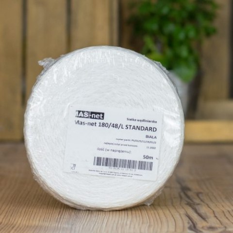 Siatka wędliniarska 180/48, biała, 50mb Siatka wędliniarska 180/48, biała, 50mb